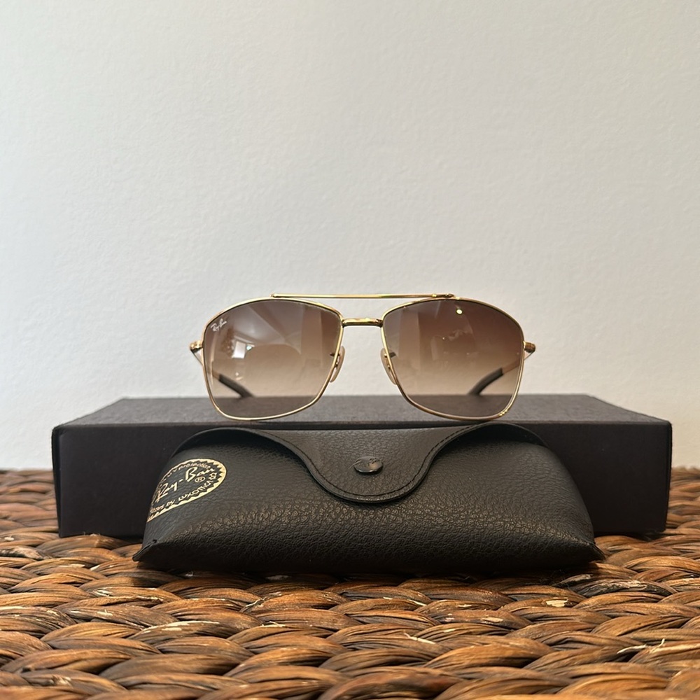 Ray-Ban RB3476 Gold Aviator Polarized Sunglasses
